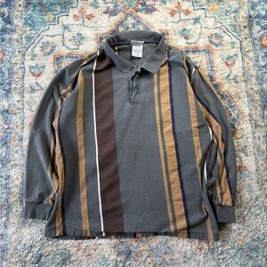 Vintage Northern Elements Striped Polo Shirt Size XXL